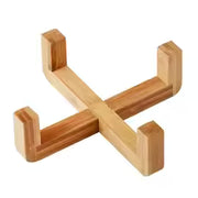 PETNEST Ceramic Bowl with Wood Stand