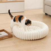 PETNEST Ribbed Donut Cat Bed