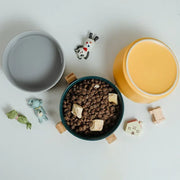 PETNEST Ceramic Bowl with Wood Stand