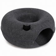 PETNEST Felt Donut Tunnel Bed with Top Opening