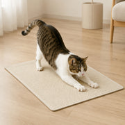 PETNEST Cut-to-Size Cat Scratching Mat — Off White 50 × 80 cm in use by a cat