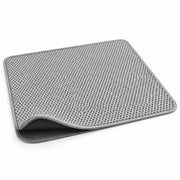Double-Layer EVA Litter Mat — Gray 60 × 90 cm on a white background