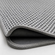 Close-up detail of the double-layer eva litter mat — gray 60 × 90 cm