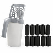 Integrated Litter Scoop / Waste Bin — 10 Rolls on a white background