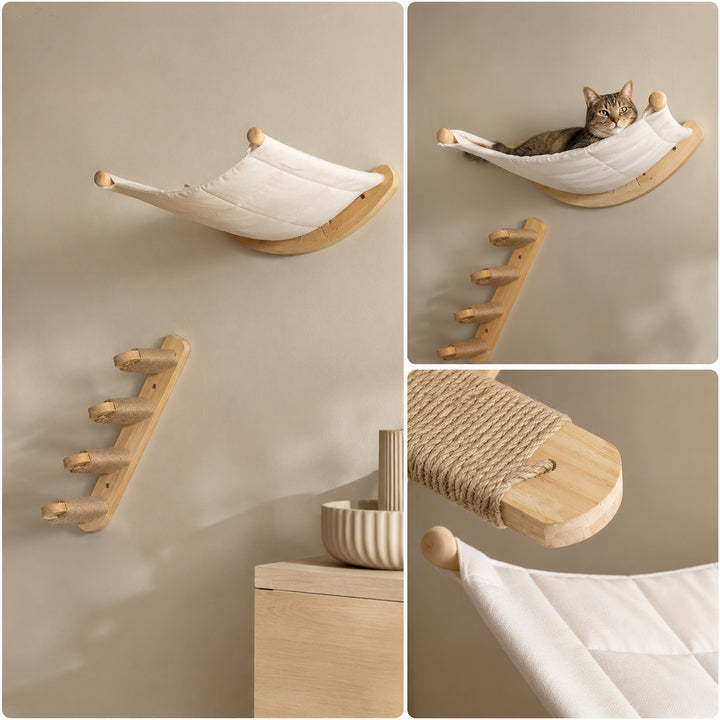 PETNEST Modular Wall-Mounted Cat Furniture — Hammock and Stairs gallery