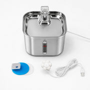 Stainless-Steel Sensor Water Fountain — 2 L components and second product view